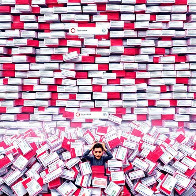 an image showing someone confused by too many search results.